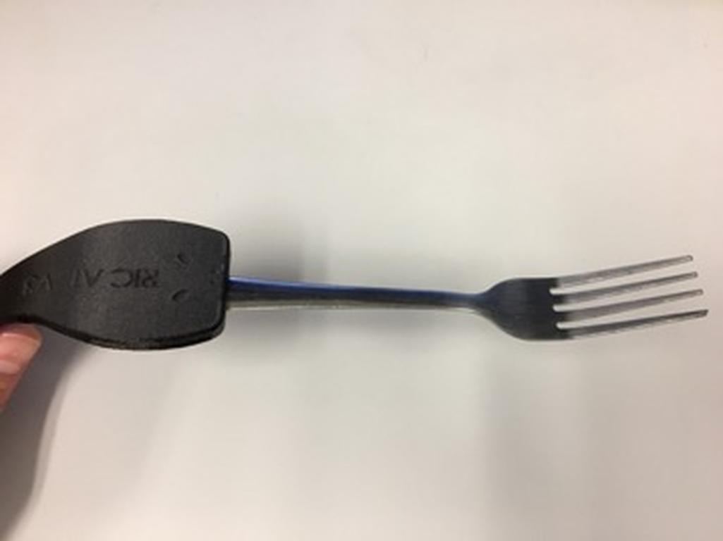 Cobra eating utensil holder for selffeeding TechLink