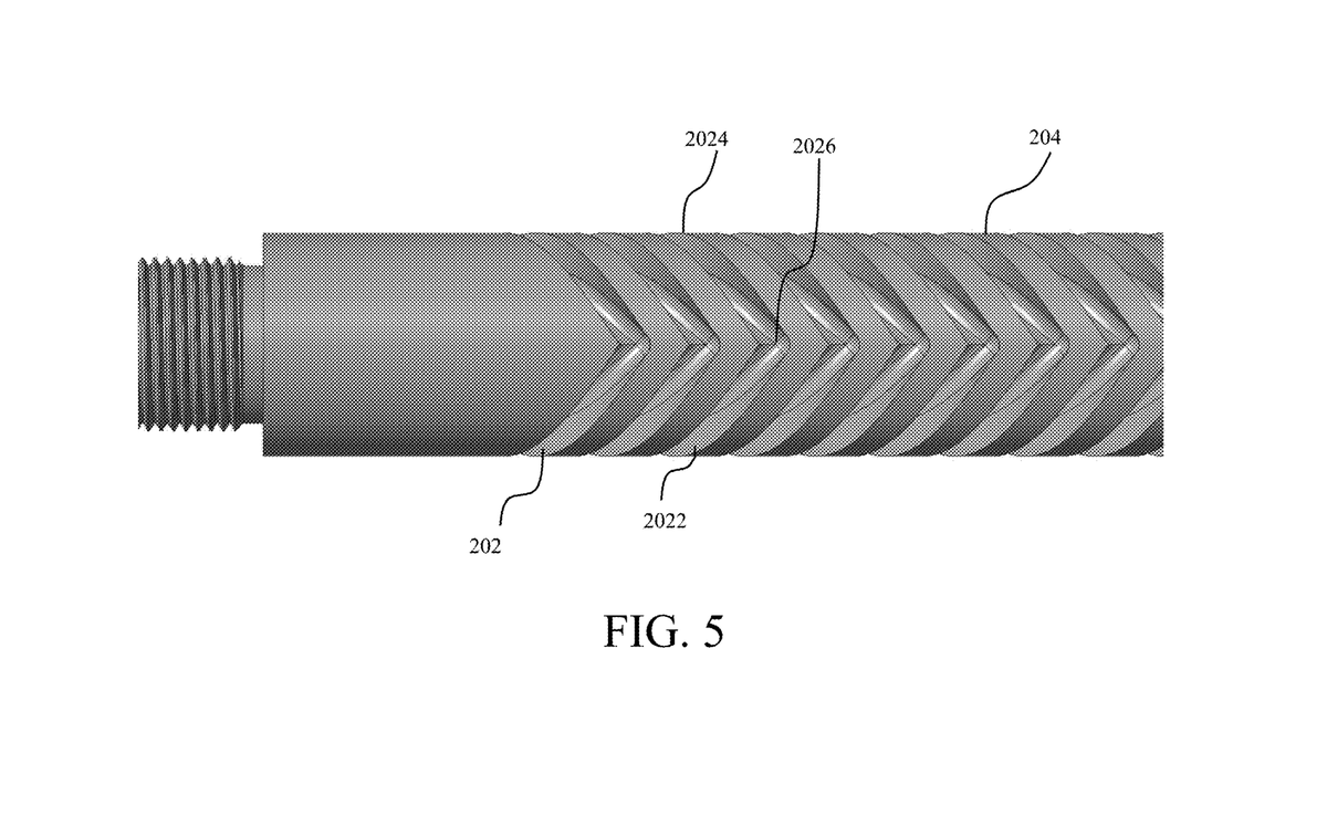 Piecewise, multistart helical barrel fluting TechLink